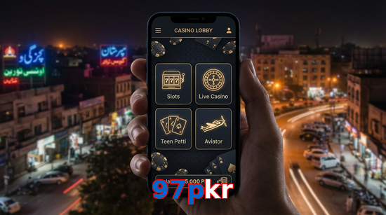 Main screen of 97Pkr app page for PK players